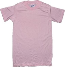 Vintage NOS 90’s Small Blank Hanes Pink T-shirt. Single Stitch. Made In USA.