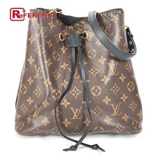 Borsa a tracolla Louis Vuitton M44020 Monogram Neonoe 2WAY con coulisse nera