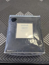 nestwell Supreme Softness Twin Plush Blanket, 70" X 90" in Midnight Navy