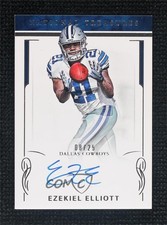 2016 National Treasures Rookie RPS Signatures 8/25 Ezekiel Elliott #4 Auto 9su