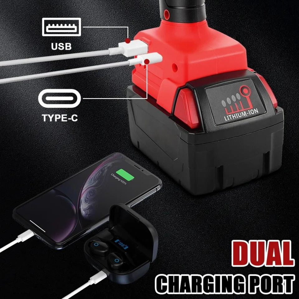 LED 30W 3000LM Flashlight Work Light Powered For Milwaukee M18 Li-ion Battery & - Image 2 of 4