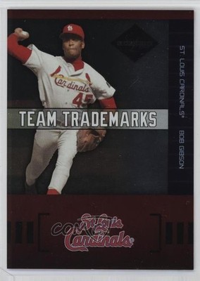 2004 Leaf Limited Team Trademarks 50/100 Bob Gibson #TT-1 HOF 1ob0