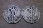 1943 P & 1945 D Liberty Walking SILVER HALF DOLLARS (Lot of 2) 0.723 oz silver