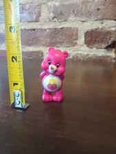 Vintage Style Care Bears Lots of Love Mini Figure Cake Topper Pink Figurine EUC