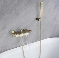Wall Mounted Waterfall Bathtub Mixer Tap Bathtub Faucet Waterfall Shower Head