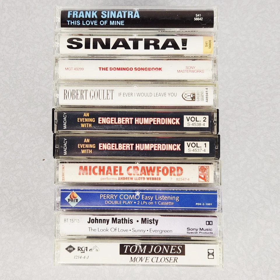 Jazz Crooner Cassette Tape Lot 10 Sinatra Mathis Domingo Goulet Como Tom Jones - Image 2 of 4
