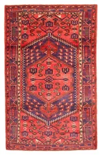 4'3" x 7'1" Traditional Vintage Hand Knotted Oriental Carpet Wool Area Rug