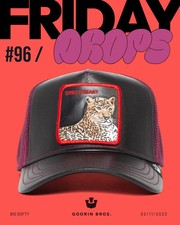 Goorin Bros Sweetheart Leopard Hat Big Softy Friday Drop Real Black Leather LE