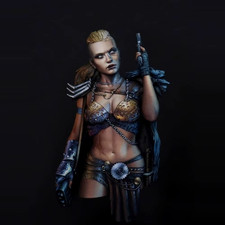 1/10 Post-Apocalyptic Female Warrior Resin Bust – Mad Max Style Figure
