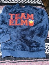 Vintage 90s Sesame Street Elmo Knit Sweater Colorblock Youth Large Retro TV