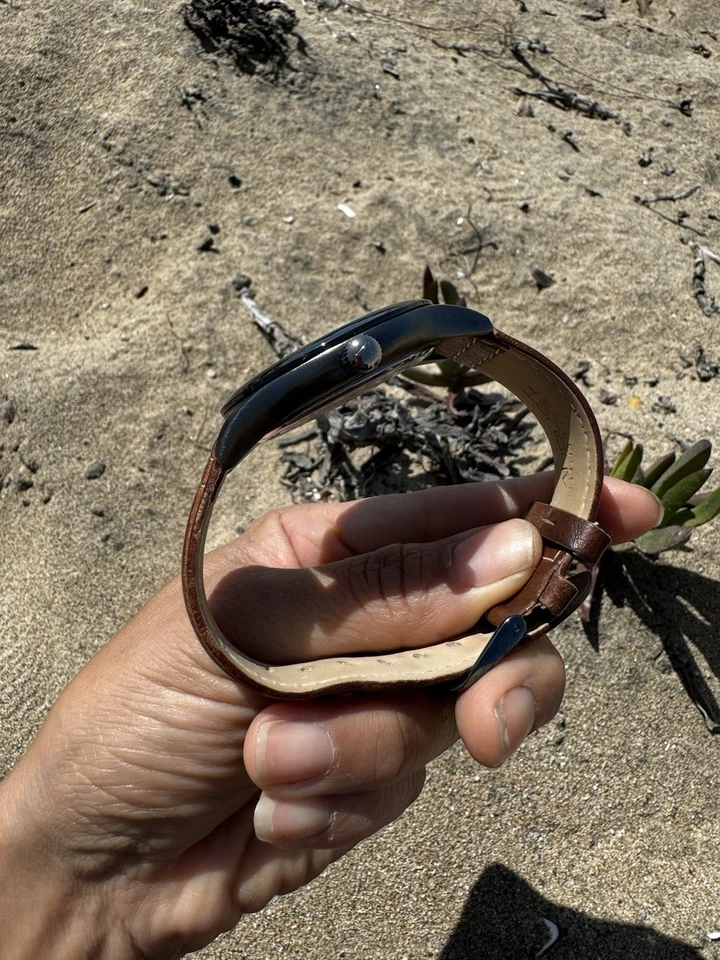 Men's August Steiner Watch - Brown Strap/Silver & Black Dial - Image 4 of 4