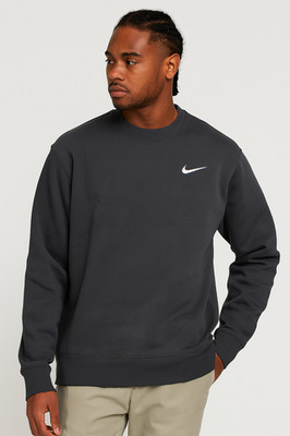 Nike Training Crewneck Sweatshirt, Men's Pullover Fleece Sweatshirt, Grey