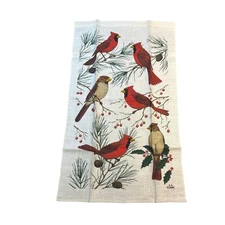 Vintage Kay Dee Designs Cardinal Holiday Kitchen Dish Tea Towel Linen New