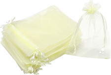 100Pcs Drawstring Organza Jewelry Candy Pouch Party Wedding Favor Gift Bags 3.5
