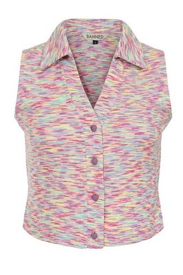 Banned Alternative Top Damen Roxy Top multicolor Rockabilly, Rockwear