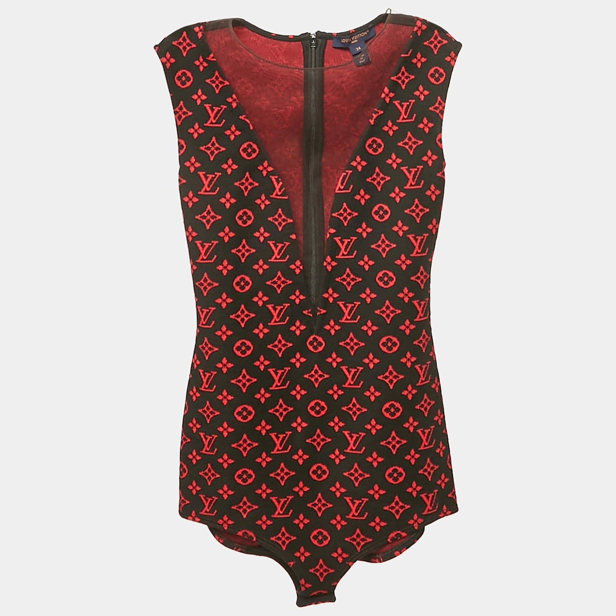 Louis Vuitton Black LV Jacquard Knit Bodysuit S | eBay