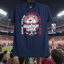 Atlanta Braves T-Shirt Grapefruit League FL Spring Training 2026 Blue XL MLB