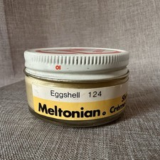 New Vintage Jar Meltonian Cream Shoe Polish Eggshell 124 Offwhite