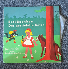 LITERA Schallplatte 45rpm Rotk&auml;ppchen / Der gestiefelte Kater DDR VEB Berlin