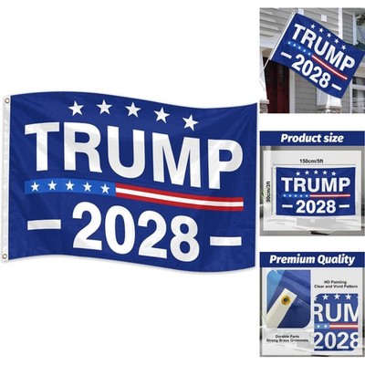 Trump 2028 Presidential Flag 3x5 FT Heavy Duty MAGA Banner Indoor Outdoor Decor