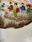 3 Vintage Japanese Hand-painted Porcelain Saucers Plate Kutani Geisha  5 1/2" — photo 3