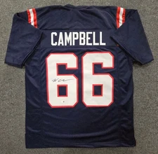 NEW ENGLAND PATRIOTS WILL CAMPBELL AUTOGRAPHED SIGNED JERSEY JSA HOLO