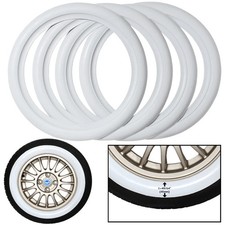 14 Rims White Wall Portawall Tire Insert Trim Set Of 4 Topper Flapper Sidewall