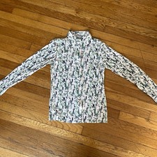 Deadstock Vintage 70s Sears Retro Dagger Collar Geometric Floral Button-Up Shirt