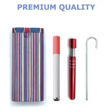 New Wooden Dugout Pipe Self Cleaning Metal Bat Poker Smoking Pipe One Hitter Kit