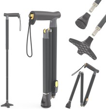 Quick Fold Walking Cane for Men and Women - Foldable Walking Stick for Stability