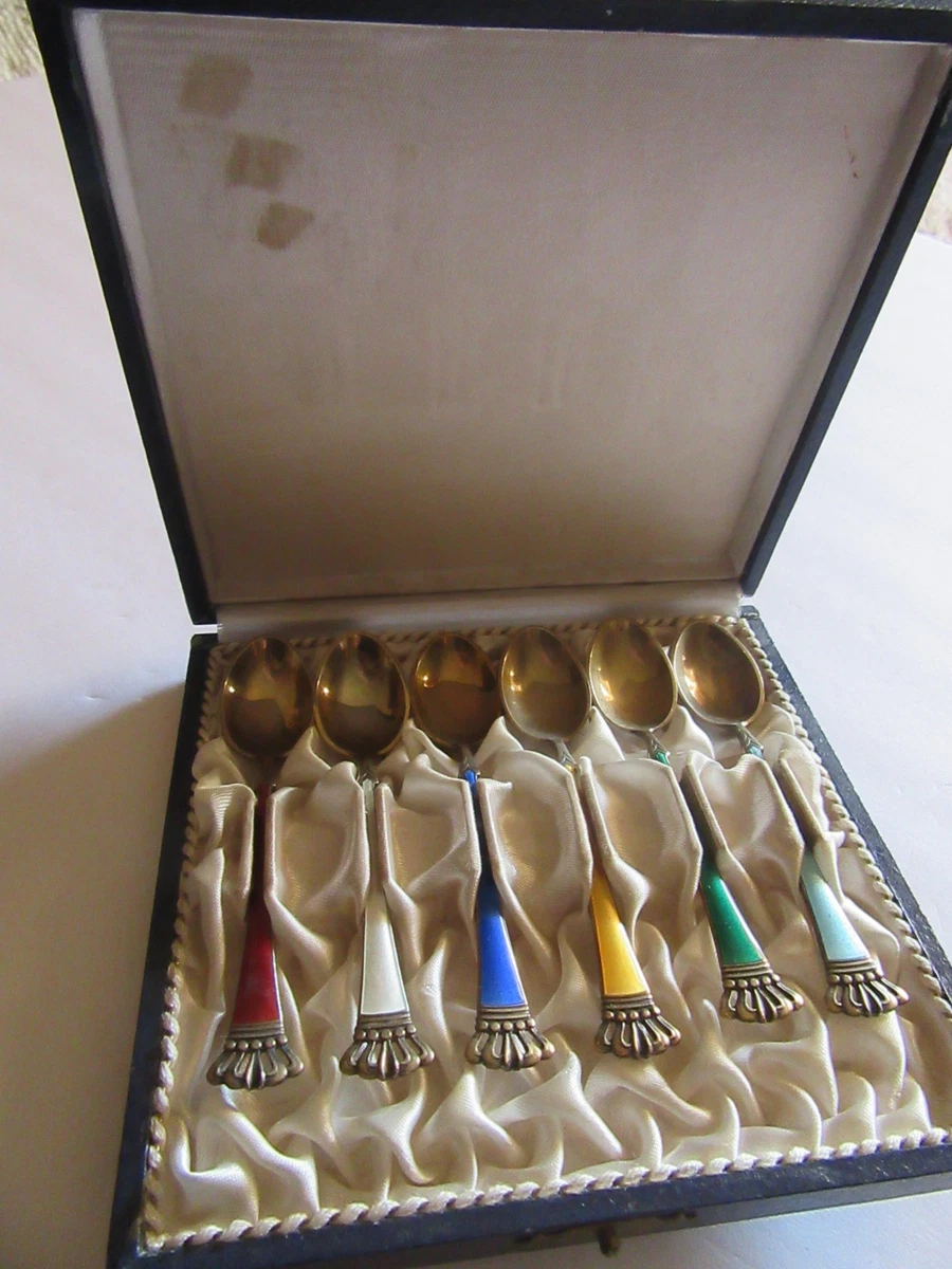 Danmark Spoon In Antique Us Sterling Silver Souvenir Spoons for
