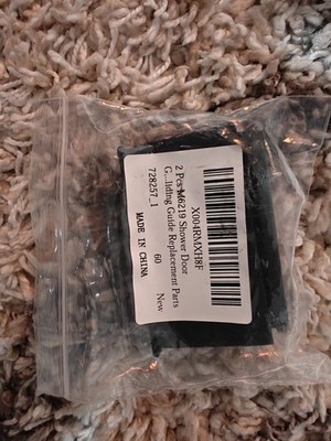 M6219 Sliding Shower Door Bottom Guide - Durable 3in Black Rail for 7/16in Glass