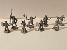 Ral Partha Pewter Fantasy Miniatures Set of 8 – Knights vs Barbarians