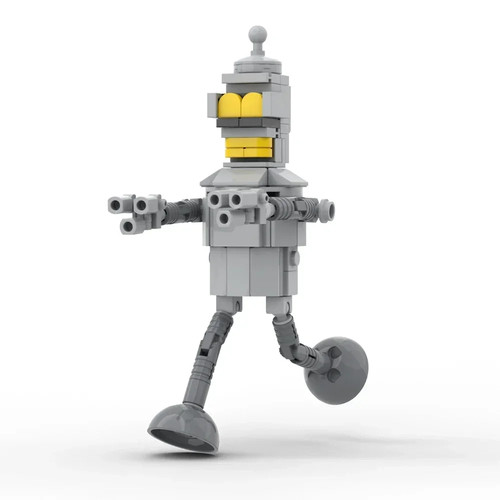Futuramaed Bender Figure Building Blocks Set Comedy Animated Character Model Toy - Picture 3 of 6