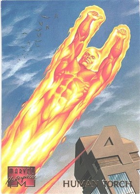 Marvel Masterpiece 1995 Human Torch Card #43 Nelson Fleer