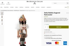 Mackenzie Childs Della Robbia Sugared Nutcracker  14" Tall NWT 2021 / RETIRED!!