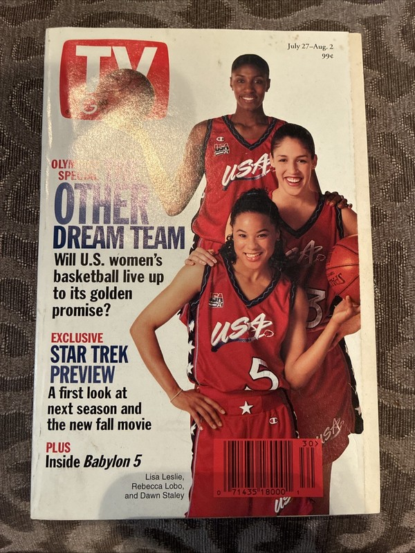 TV Guide magazine WOMENS BASKETBALL COVER Olympics dream team Jul 27 1996 issue