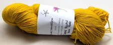 Single Hank Pink Dandelion Hand Dyed 100% Superwash Merino Sock Goodbye Yellow