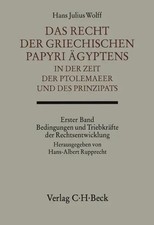 Das Recht der griechischen Papyri Ägyptens i...