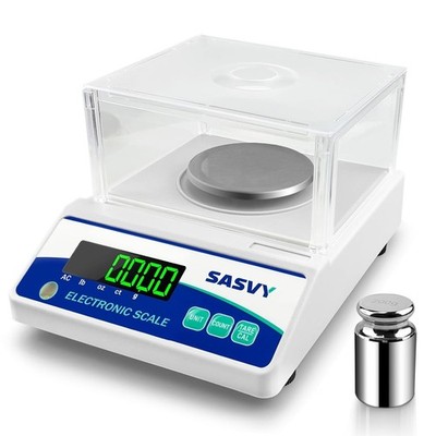 Lab Scale 500g x 0.001g Scientific Scale g/oz/ct/lb High Precision Digital El...
