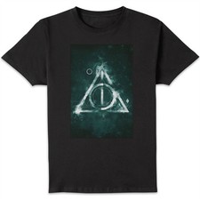 Image of Harry Potter Hallows Painted  Black T-Shirt Adults | Official Licensed | Black