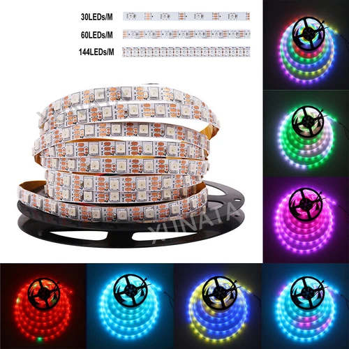 1-5M WS2812B 30/60/144 RGB LED Stripe Streifen WS2812 IC Licht SMD 5050 DC5V DE