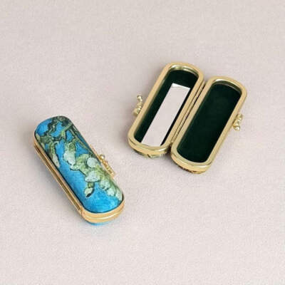 Artist Inspired Mirrored Lipstick Case | Van Gogh Apple Blossom Tree