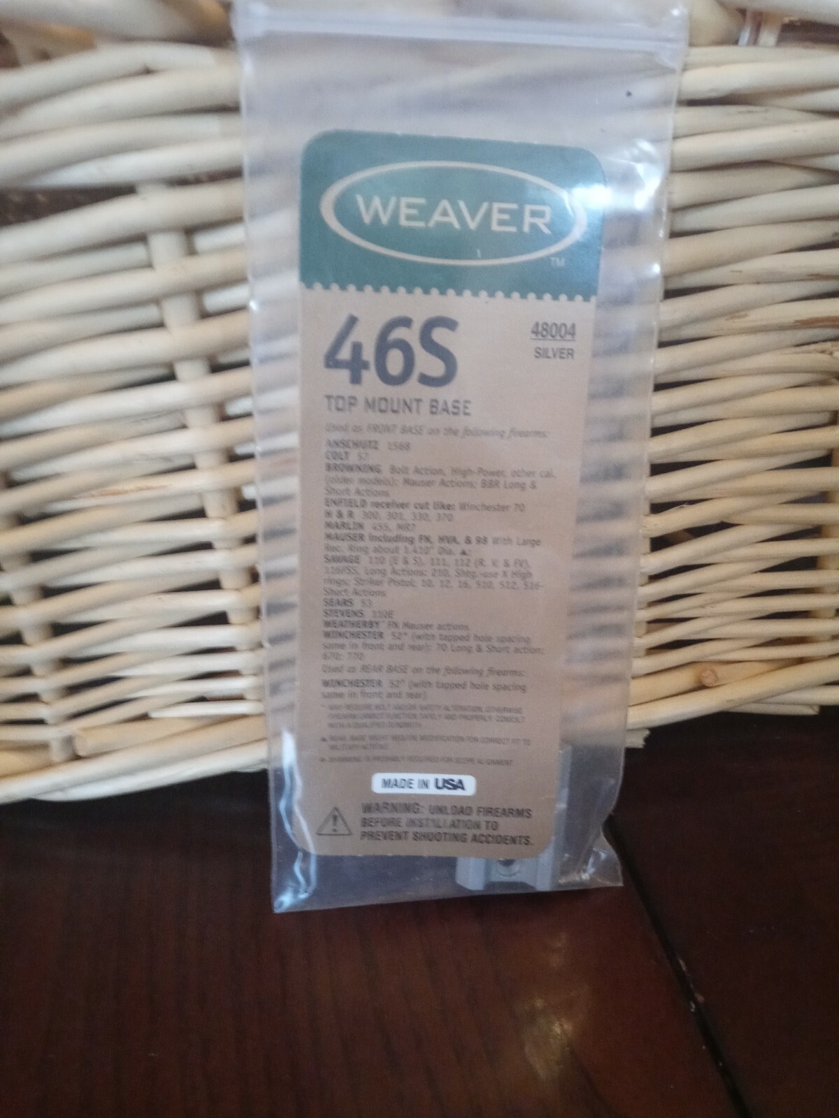 Weaver 46S Top Mount Base