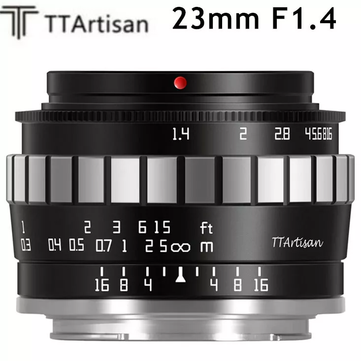 TTArtisan 23mm F1.4 APS-C Wide Angle Prime MF Lens For Fujifilm Fuji X  Camera