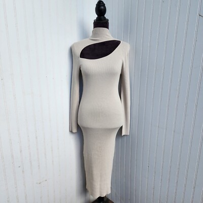 FOREVER 21 Women's Ribbed Textured Cutout Midi Dress Beige Pullover Sz M | eBay FOREVER 21 Women's Ribbed Textured Cutout Midi Dress Beige Pullover Sz M | eBay