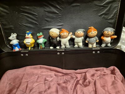 SET OF 5 ZDF MAINZELMANNCHEN GOEBEL & 3 Old Squeakers  TOYS MADE IN GERMANY