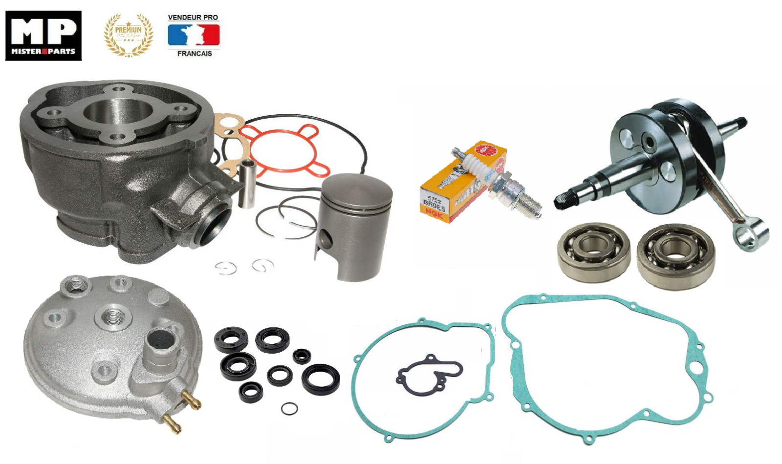 Pack Cylindre Culasse Vilebrequin AM6 Haute Resistance Thermique MBK