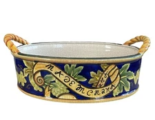 FITZ and FLOYD Exoticals Large Basin Tub Oval 16”Decorative Long Venice Italy