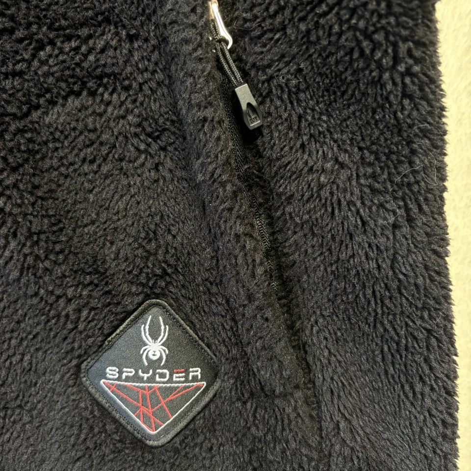 Chaqueta Spyder Mujer Pequeña Negra Anorak Polar Con Capucha Deporte Activo Esquí Senderismo Foto 2 de 4